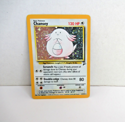 Pokemon Chansey Base Set 2 Holo Rare 3/130 Holo Swirl WOTC 2000 - Image 1