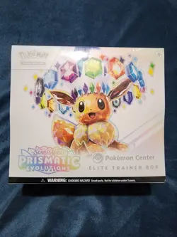 Pokemon Prismatic Evolutions Pokemon Center ETB Elite Trainer Box W/Acrylic case - Image 1