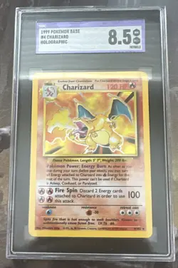 Charizard 1999 Pokemon Set Unlimited #4/102 Rare Holo SGC 8.5 - Image 1