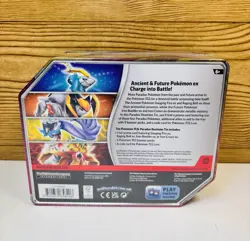 Pokemon Paradox Destinies Tin - Gouging Fire Ex - Sealed - Image 4