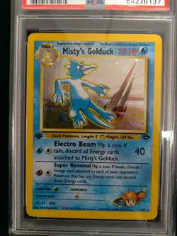Graded PSA 4 2000 Pokemon Gym Challenge - Misty's Golduck - HOLO 1st Edition #12 - Image 2