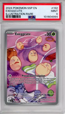 2024 Pokemon Surging Sparks #192 Exeggcute PSA 9 - Image 1