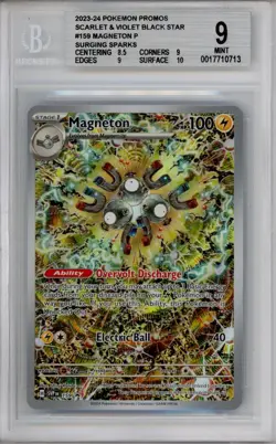 2023-24 Pokemon Promos #159 Magneton Surging Sparks BGS 9 - Image 1