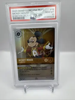 Disney Lorcana Mickey Mouse Friendly Face 18/P1 D100 Collector’s Edition PSA 10 - Image 1
