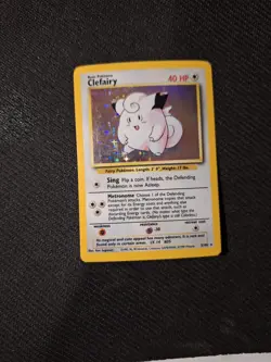 Pokemon TCG Clefairy Base Set Holo Unlimited Rare Card 5/102 - Image 1