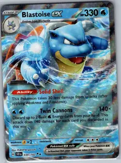 Blastoise ex 030/142 SV07: Stellar Crown - Pokemon Card - NM - Image 1