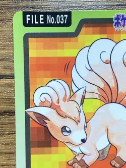Pokemon Carddass Card Vulpix File No.37 Bandai Pocket Monsters 1997 - Image 3
