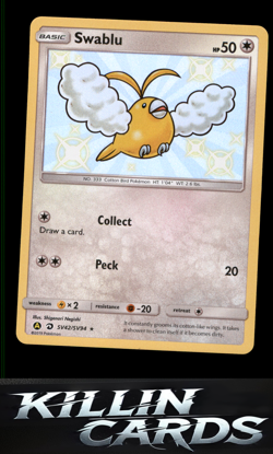 Swablu SV42/SV94 Pokemon Shiny Holo Rare Hidden Fates: Shiny Vault Card NM - Image 1
