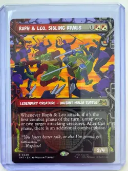 Raph & Leo, Sibling Rivals (Showcase) Non-Foil #0249 TMT TNMT NM ENG MTG - Image 1