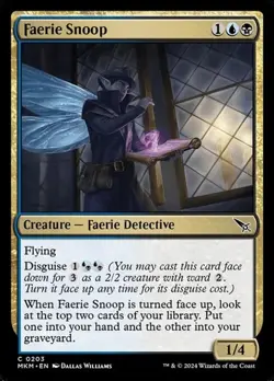 1x Faerie Snoop - Foil NM Eng MTG - Murders Karlov Manor - Image 1