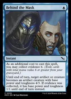 1x Behind the Mask NM Eng MTG - Murders Karlov Manor - Image 1