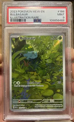 Pokemon TCG Bulbasaur Scarlet & Violet Holo Illustration Rare Card 143/142 PSA 9 - Image 1