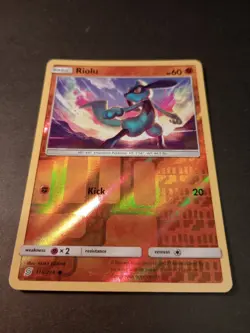 Pokemon Unified Minds Riolu Reverse Holo Common Card 116/236 NM - Image 1