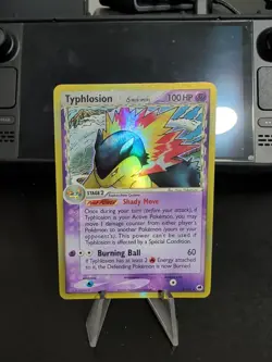 Pokemon TCG Typhlosion (Delta Species) EX Dragon Frontiers 12/101 Holo Rare LP - Image 1