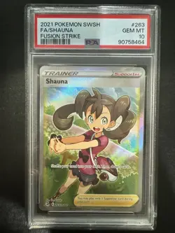 SHAUNA 263/264 PSA 10 GM SWORD & SHIELD FUSION STRIKE FULL ART POKEMON TCG ENG - Image 1