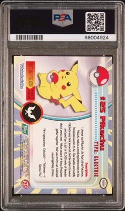 PIKACHU #25 - 1999 - PSA 9 - TOPPS 1999 POKEMON TV - POKEMON TCG ENGLISH - Image 2