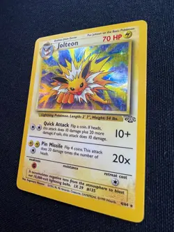 Pokemon TCG Jolteon Jungle 4/64 Holo Unlimited Holo Rare LP - Image 3