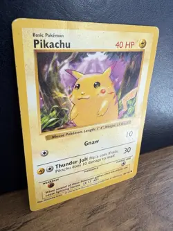 Pokemon TCG Pikachu 58/102 Shadowless RED CHEEKS MP Base Set Vintage #58 - Image 2