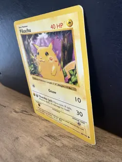 Pokemon TCG Pikachu 58/102 Shadowless RED CHEEKS MP Base Set Vintage #58 - Image 3