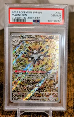 2024 Pokemon SVP EN-SV Black Star Promo Magneton #159 Surging Sparks Etb PSA 10 - Image 1
