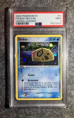 PSA 9 Feebas 2004 EX Hidden Legends 61/101 Reverse Holo Pokemon POP 30 Mint - Image 1