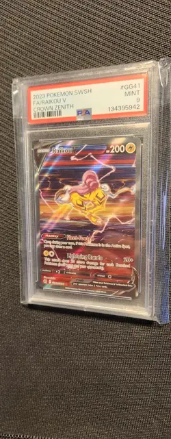 Pokemon TCG Raikou v Crown Zenith: Galarian Gallery Holo Ultra Rare PSA 9 - Image 1