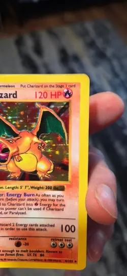 1999 Pokemon Base Set Shadowless 1st Edition Holo Charizard NM-MINT CUSTOM ART - Image 3
