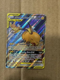 RAICHU & ALOLAN RAICHU GX 2019 POKEMON SUN & MOON UNIFIED MINDS 221/236 FULL ART - Image 1