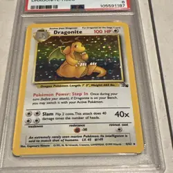 1999 Pokemon Fossil Dragonite Holo 4/62 PSA 6 EX-MT - Image 3