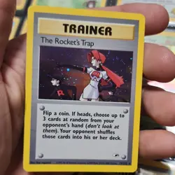 Pokemon The Rocket's Trap Gym Heroes Holo Rare Trainer 19/132 English 2000 WOTC - Image 1