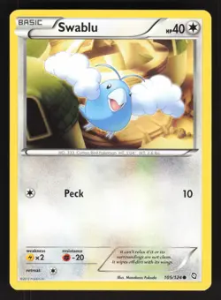 Swablu 105/124 Pokemon TCG Dragons Exalted LP - Image 1