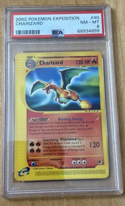 2002 Pokemon Expedition #40 Charizard PSA 8 NM-MT - Image 1