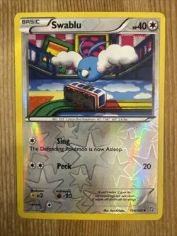 Swablu 104/124 Pokemon Dragons Exalted Uncommon Reverse Holo LP - Image 1