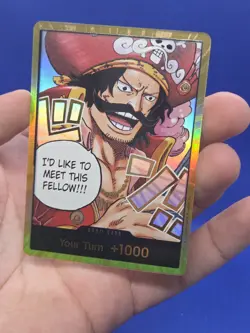 One Piece Carrying On His Will OP13 GOLD Don!! Card Gol.D.Roger Foil NM ENGLISH - Image 2