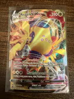 Regieleki Vmax 058/195 Pokemon Card- Near Mint- Silver Tempest - Image 1