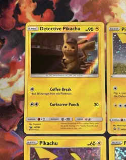 Pokemon TCG Pikachu Promo Card Lot x4 Detective Pika, Black Star, 25th Near Mint - Image 2