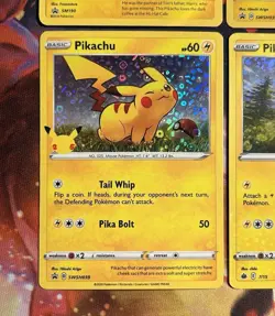 Pokemon TCG Pikachu Promo Card Lot x4 Detective Pika, Black Star, 25th Near Mint - Image 4