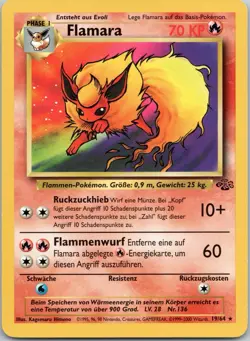 Pokemon Card Flareon Flamara Jungle German 19/64 Non Holo - Image 1
