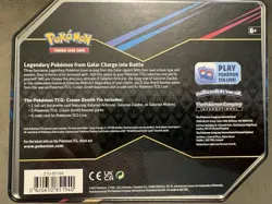 Pokemon Crown Zenith Tin Galarian Moltres Full-Art Foil Card & 5 Boosters - Image 2