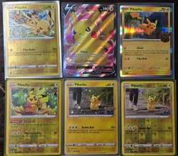 Pokemon Cards Lot (Pikachu Bundle - Full Art + Holo + Reverse Holo Rares M/NM) - Image 1