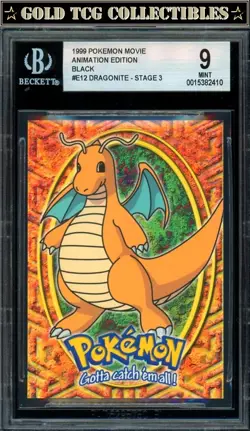 BGS 9 ⭐ Pokemon Dragonite E12 Movie Animation Series Non Holo Foil Topps Card - Image 1