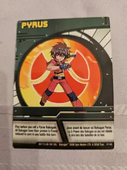 Pyrus Bakugan Battle Brawlers Card Spin Master *GOOD CONDITION* - Image 1