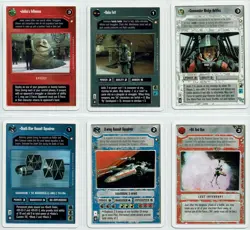 STAR WARS CCG FIRST ANTHOLOGY 1 SET OF 6 CARDS ex - Image 1