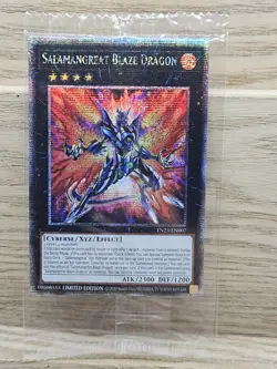 YuGiOh Card TCG Salamangreat Blaze Dragon Quarter Century Secret Rare sealed(26) - Image 1