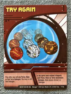 Bakugan Battle Brawlers | Try Again 🔴 Red Ability Card | 7/15a Dragonoid - Image 2