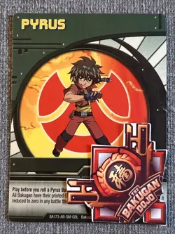Bakugan: Battle Brawlers | Pyrus 🔥 Green Ability Card 41/48 | Dan & Dragonoid - Image 2