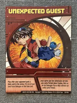 Bakugan Battle Brawlers Unexpected Guest 🔴 Red Ability Card 28/48b Dan Kuso - Image 2
