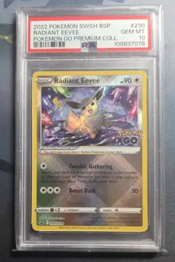 Radiant Eevee SWSH230 SWSH: Sword & Shield Promo Cards Holo PSA 10 - Image 1
