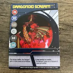 2009 Bakugan Battle Brawlers Dragonoid Scream Card In Excellent Condition - Image 1