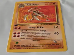 1st Edition KABUTOPS First Edition 1999 Fossil Pokemon Non-Holo Rare Card #24/62 - Image 5
